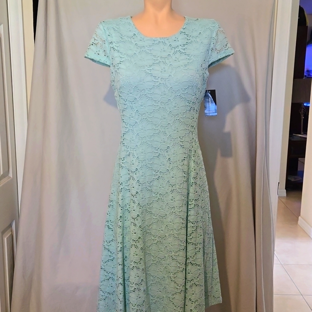 Fit and flare lace dress,NEW